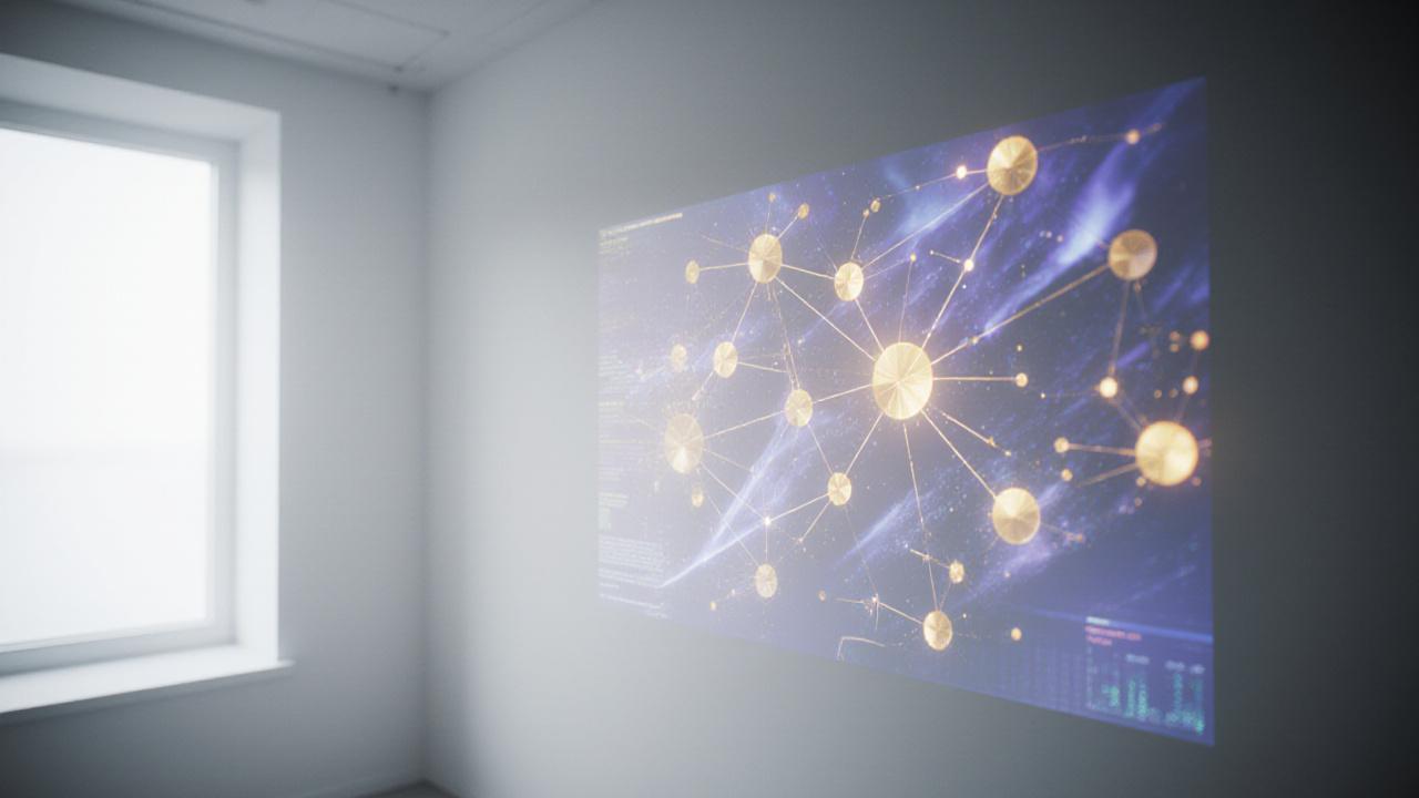 Abstract visualization of interconnected market data points and digital trends